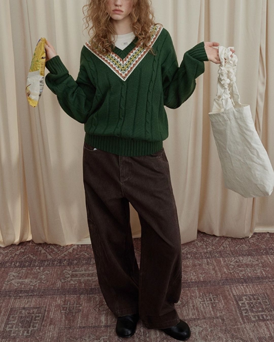 Work Denim Wide Pants　DP008