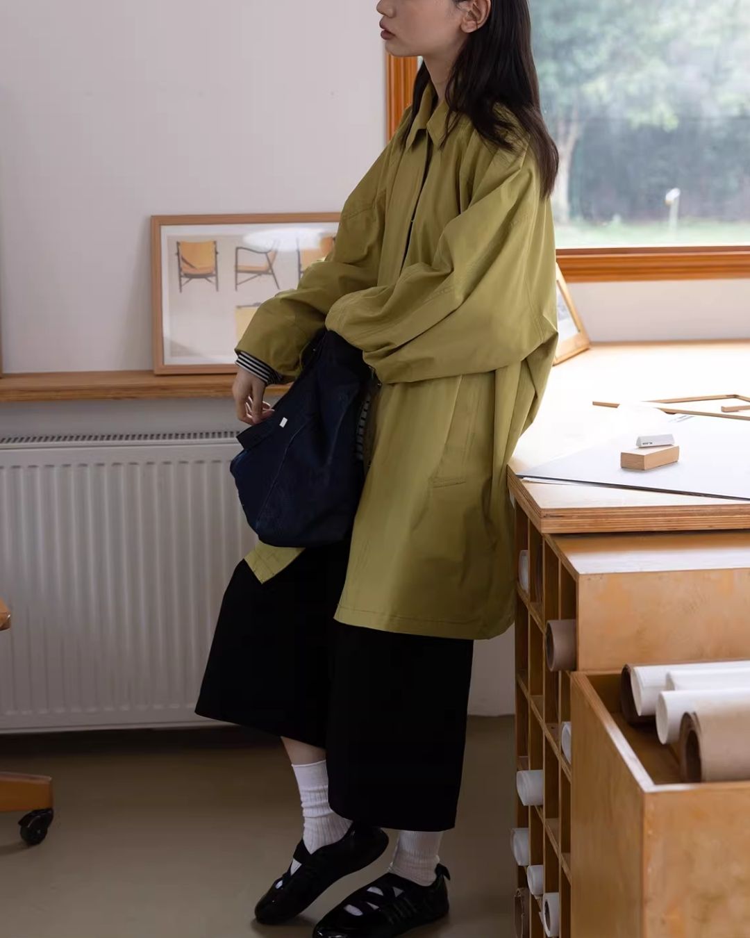 Water-repellent Single-breasted Coat　CT033