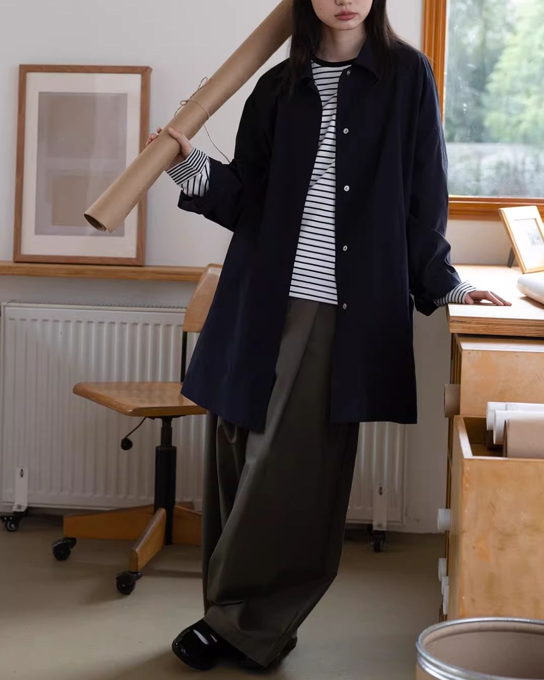 Water-repellent Single-breasted Coat　CT033