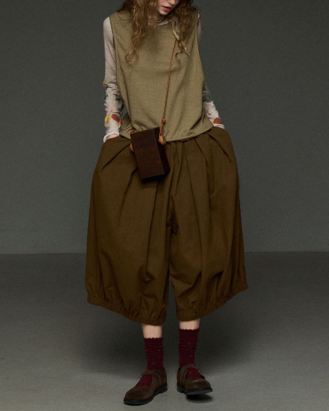 Mellow Frill Stitch Print T-shirt　LT011