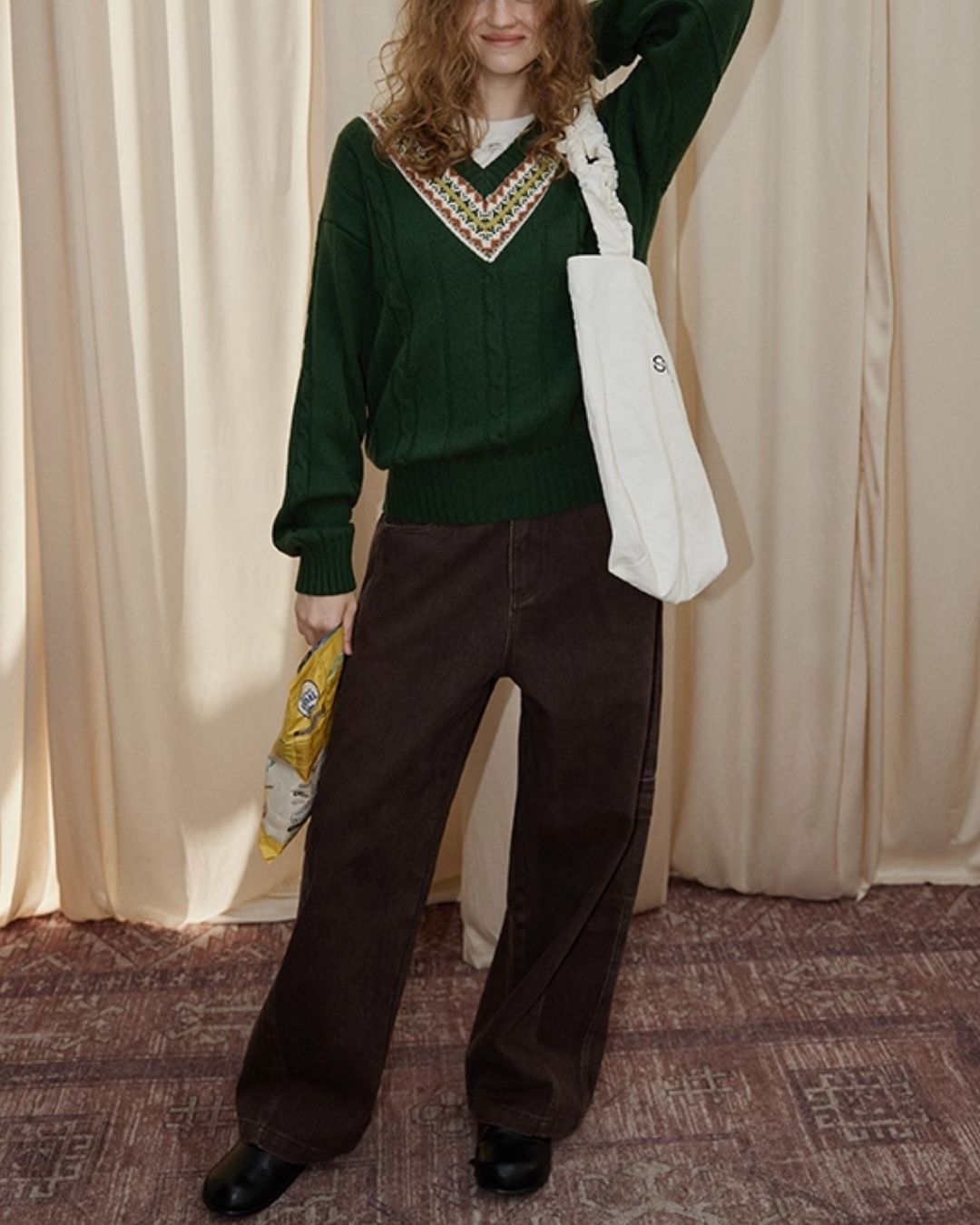 Work Denim Wide Pants　DP008