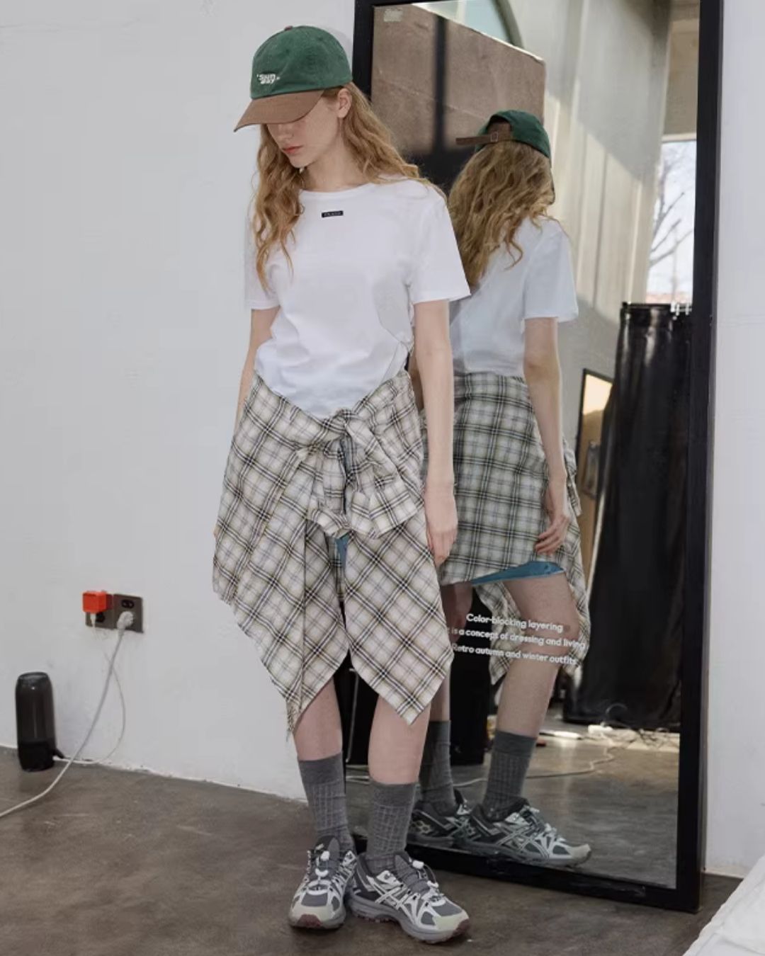 One-point Label Basic T-shirt　ST007