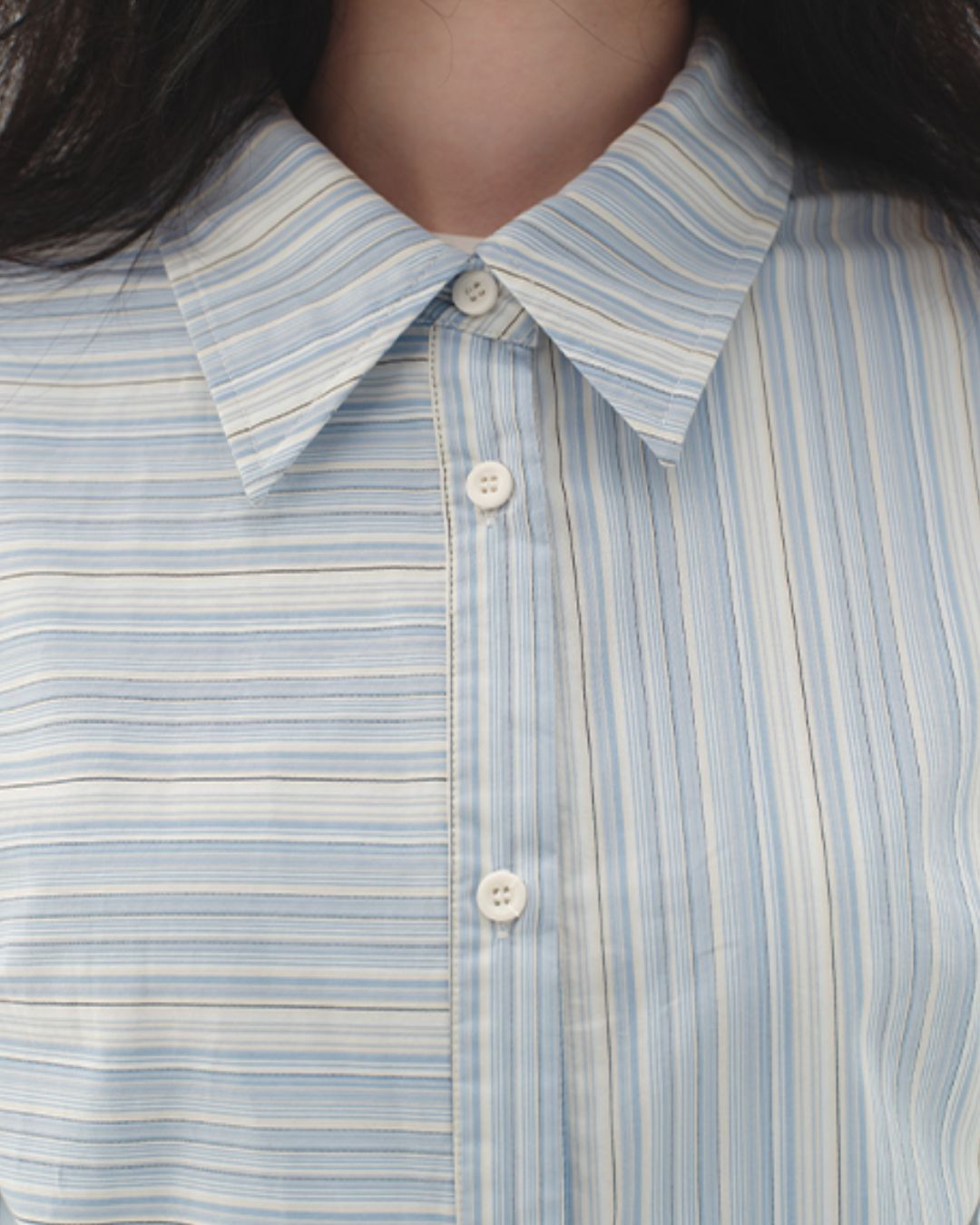 Striped Border Switch Shirt　LS002