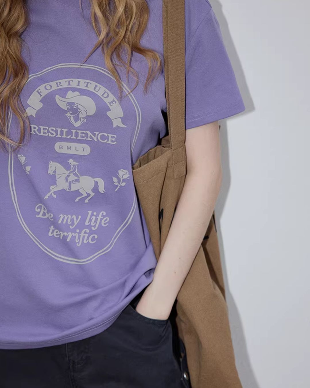 Retro Print French T-shirt　ST008