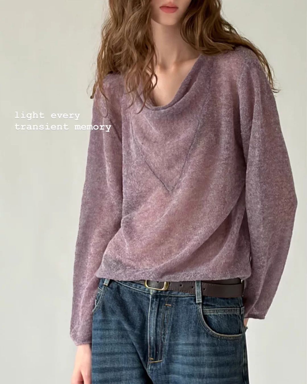 Drape Neck Relaxed Knit　KN117