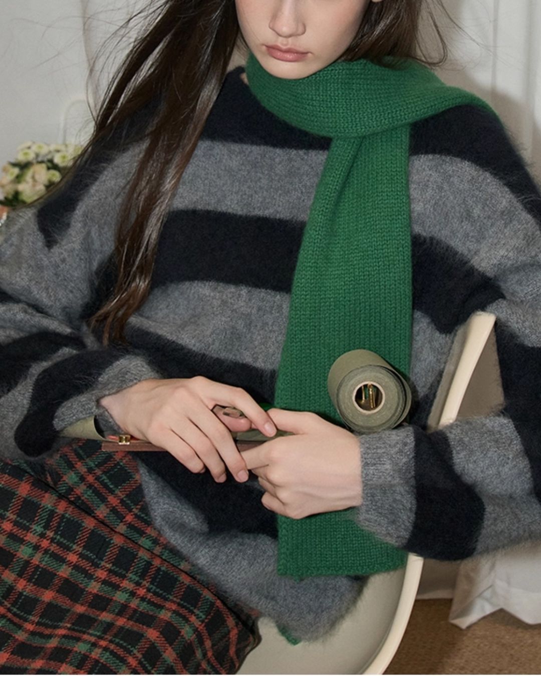 Thick Border Wool Loose Knit　KN061