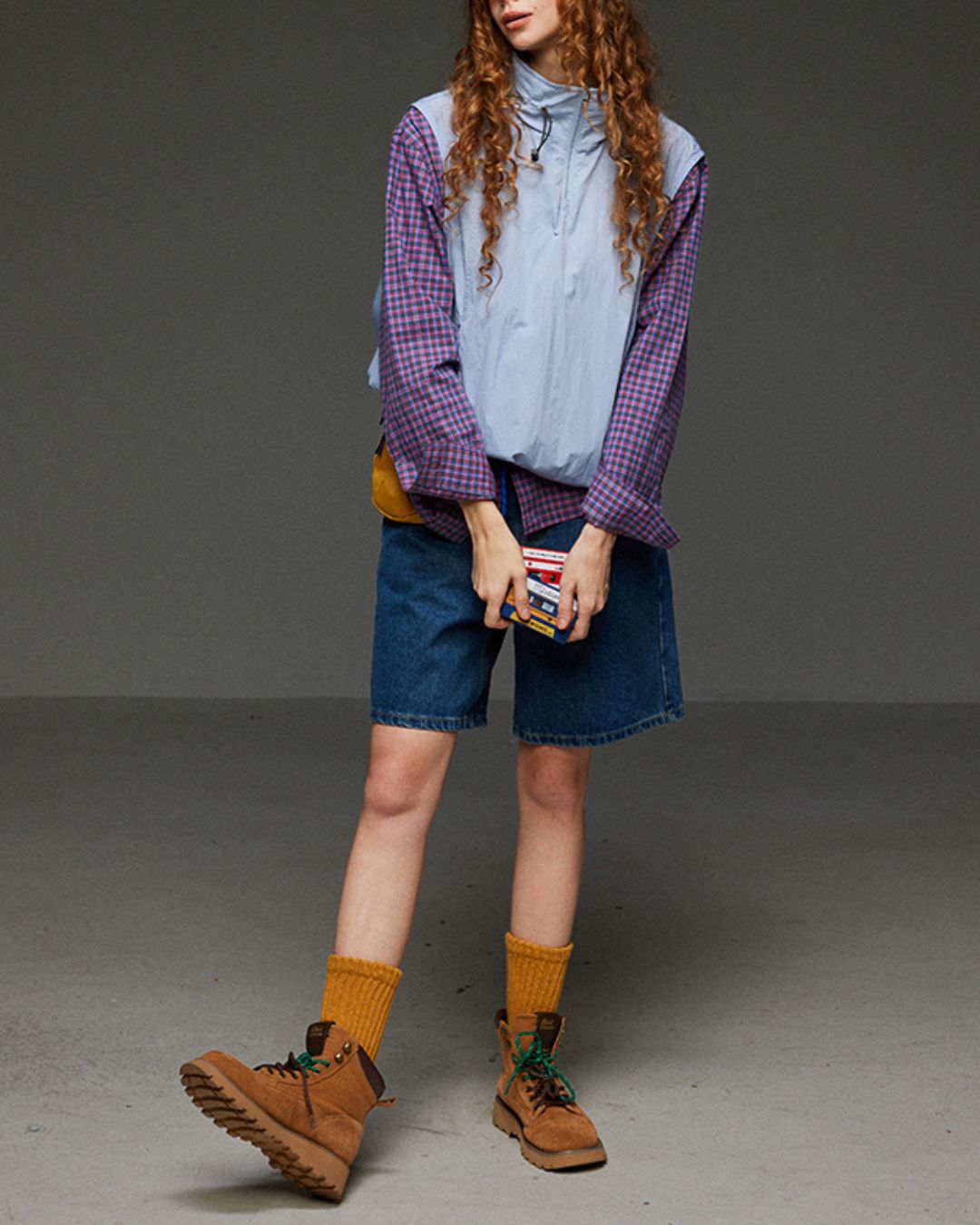 Detachable Hooded Half-zip Vest　VT006