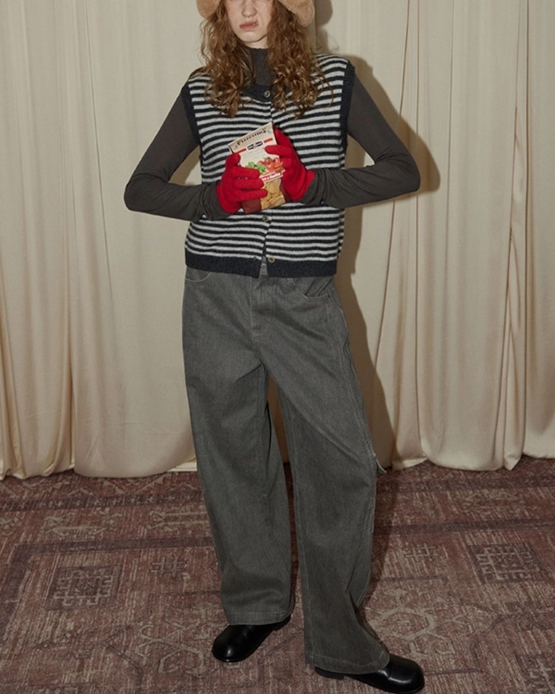 Work Denim Wide Pants　DP008