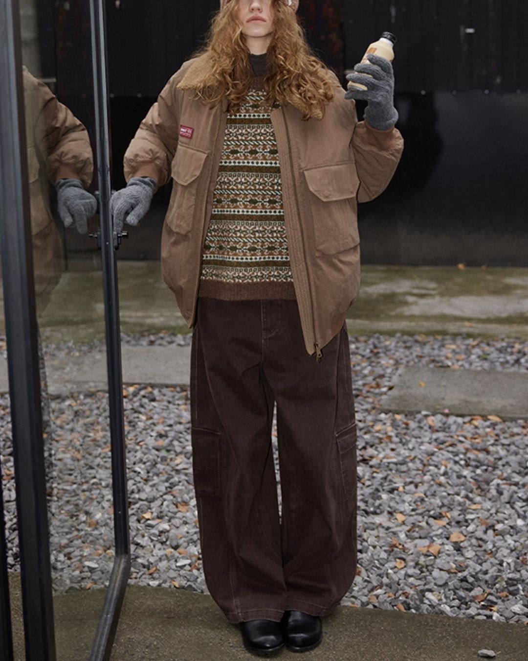 Boa Collar Padded Work Jacket　JK041