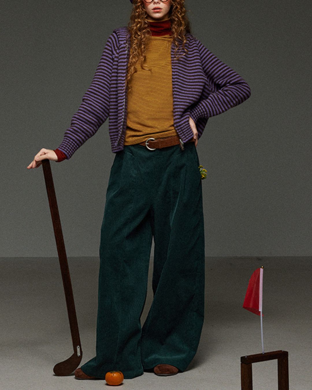 Colorblock Turtleneck T-Shirt　LT017