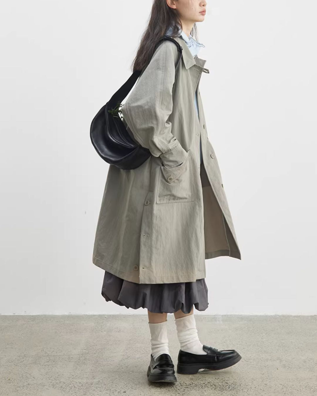 Side-button Single Trench Coat　CT034