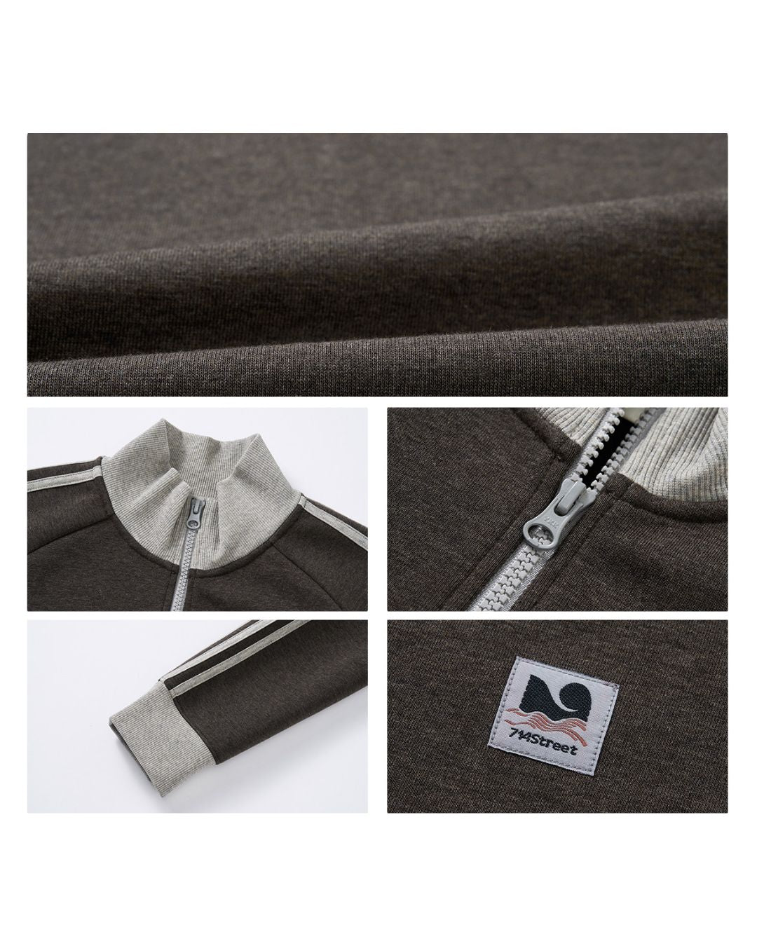 Color Block Three-Line Zip Cardigan　KN098