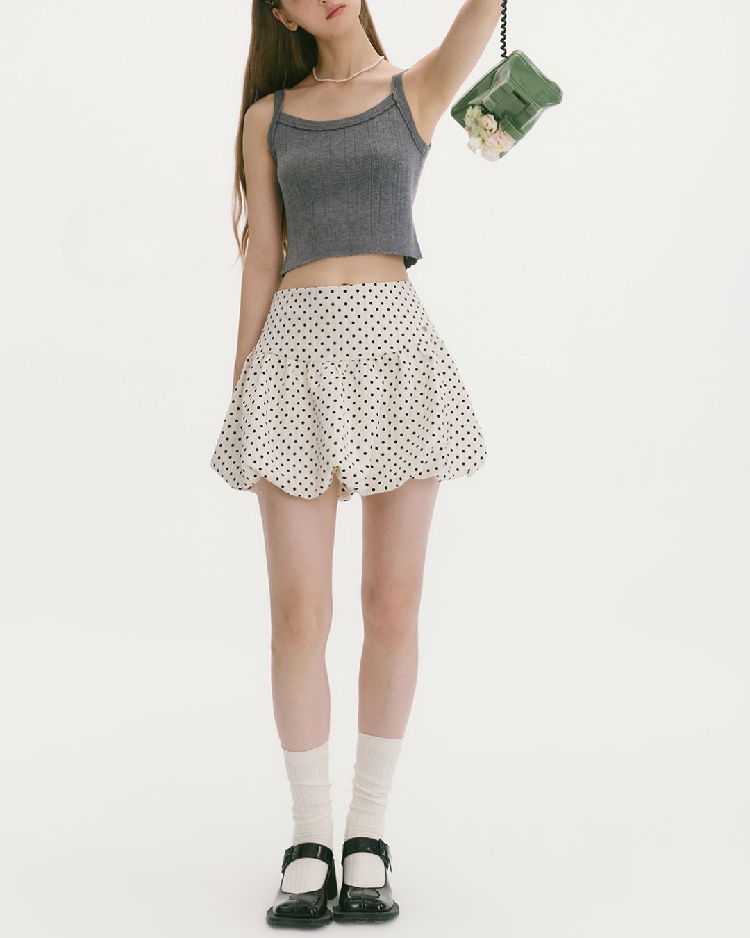Polka Dot Balloon Mini Skirt　SK005