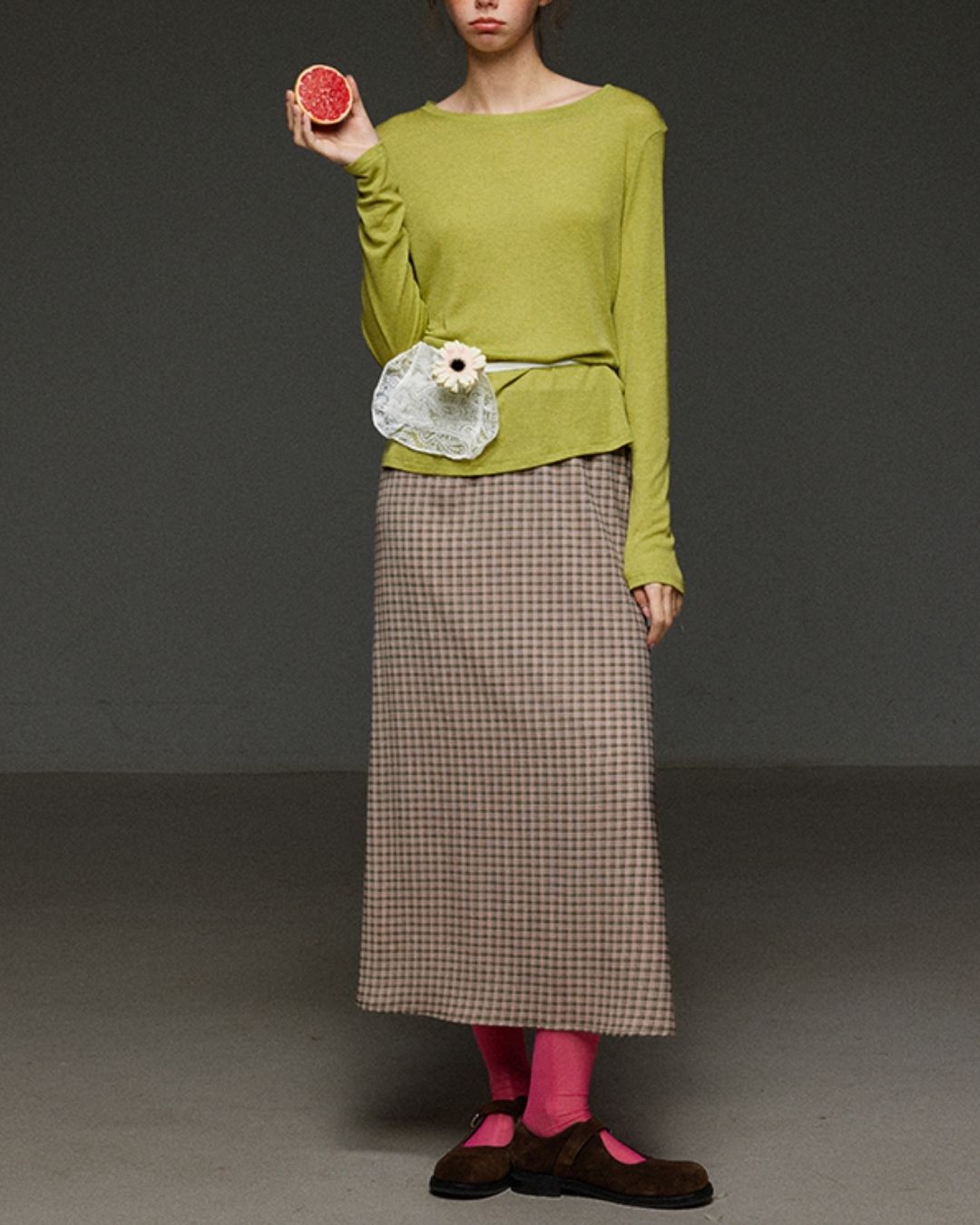 Boat Neck Slim Fit T-shirt　LT012