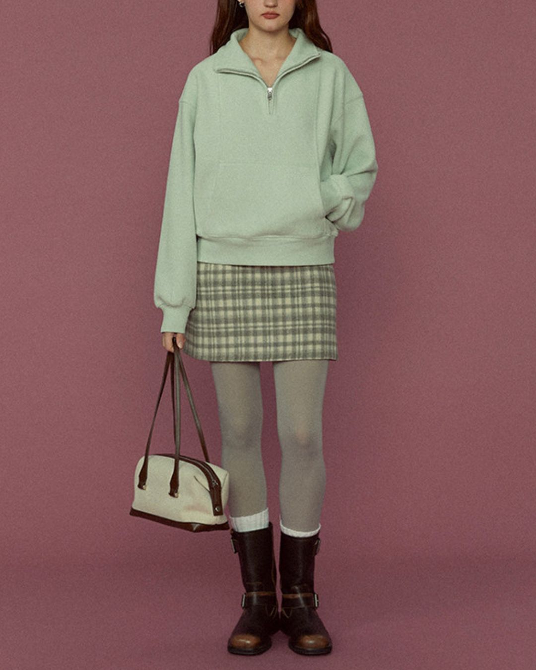 Marshmallow Fleece Half-zip Sweat　SW010