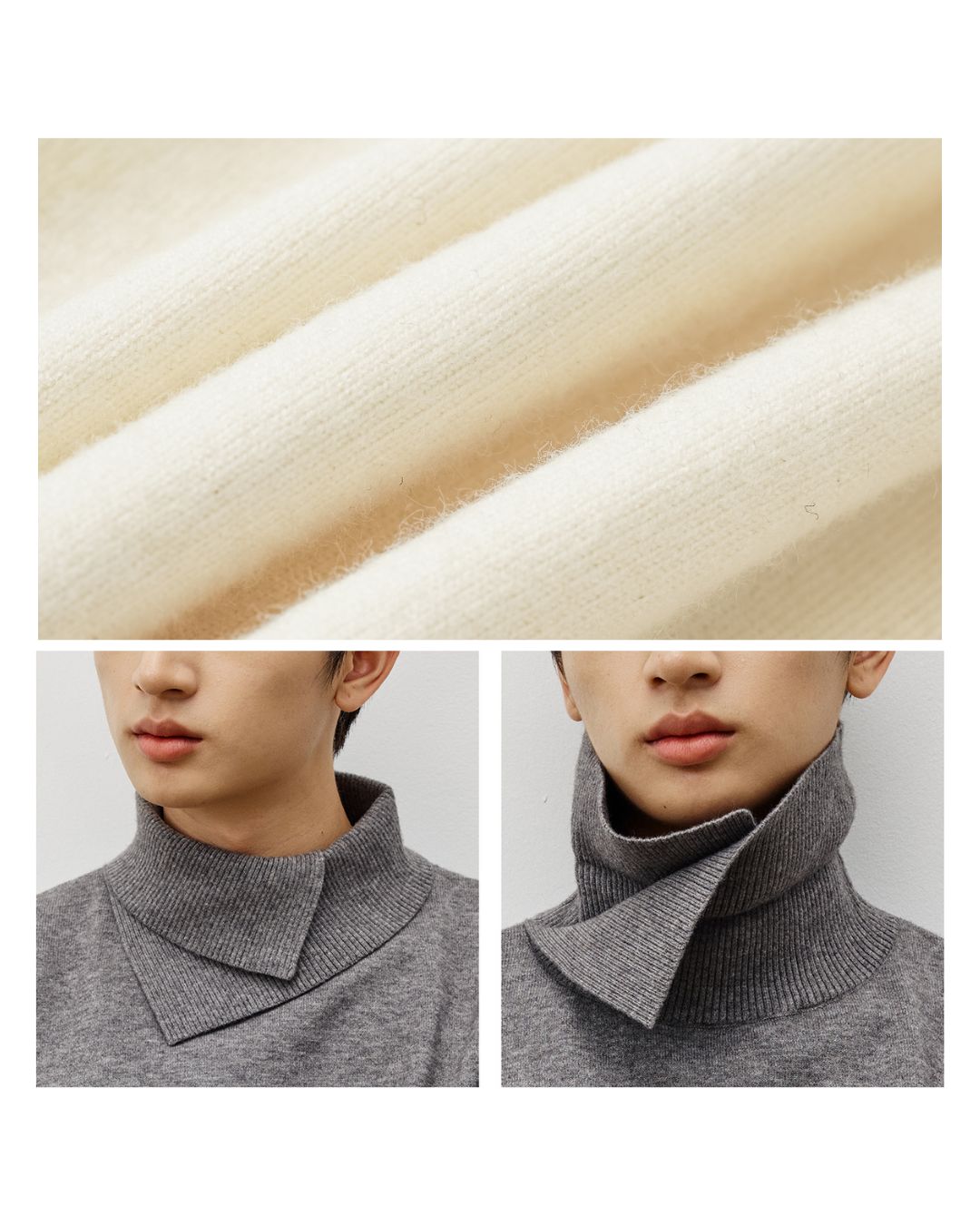 Double-layered Turtleneck Sweater　KN065