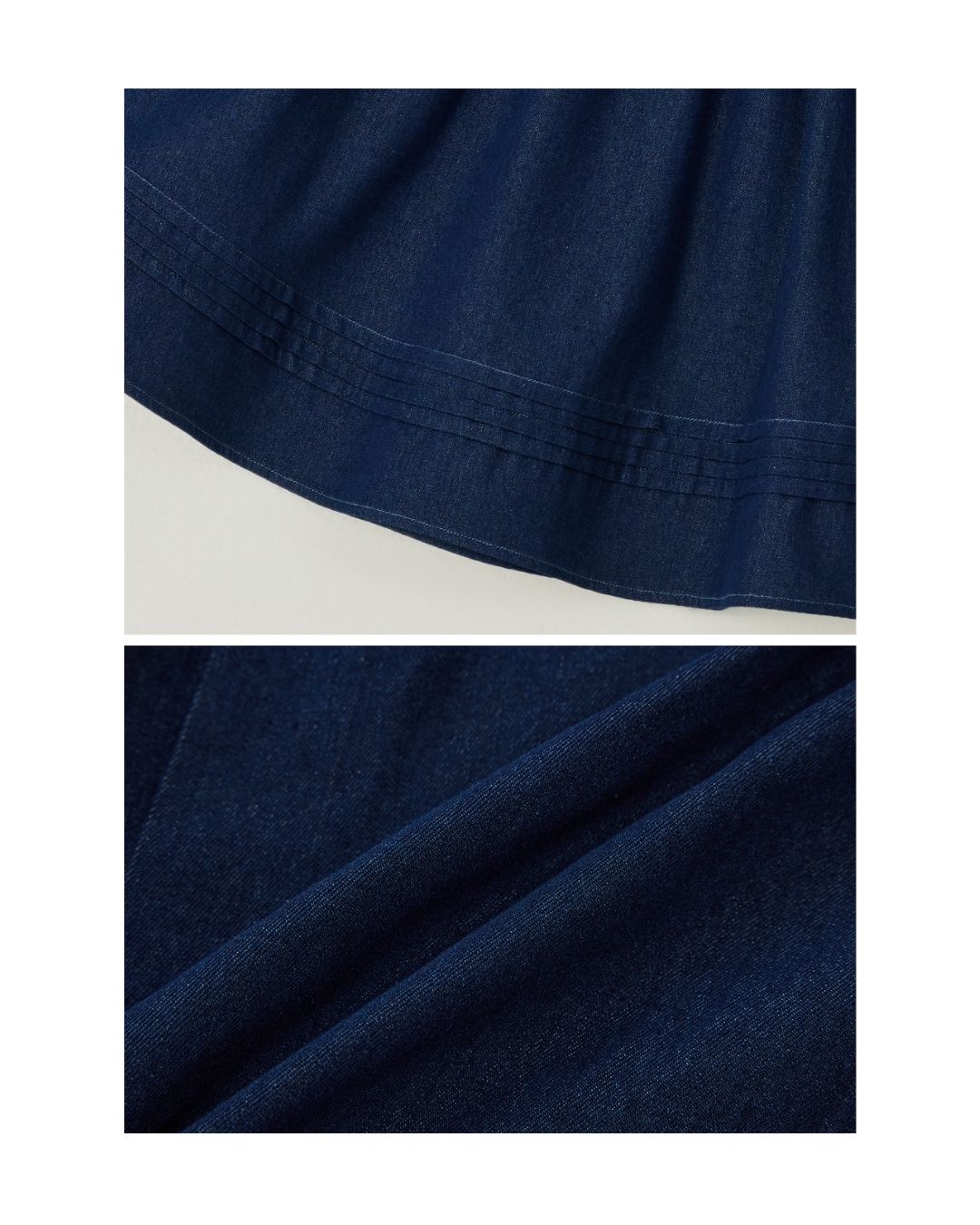 A-line Pleated Shirt ＆ Knee-length Skirt　LS011