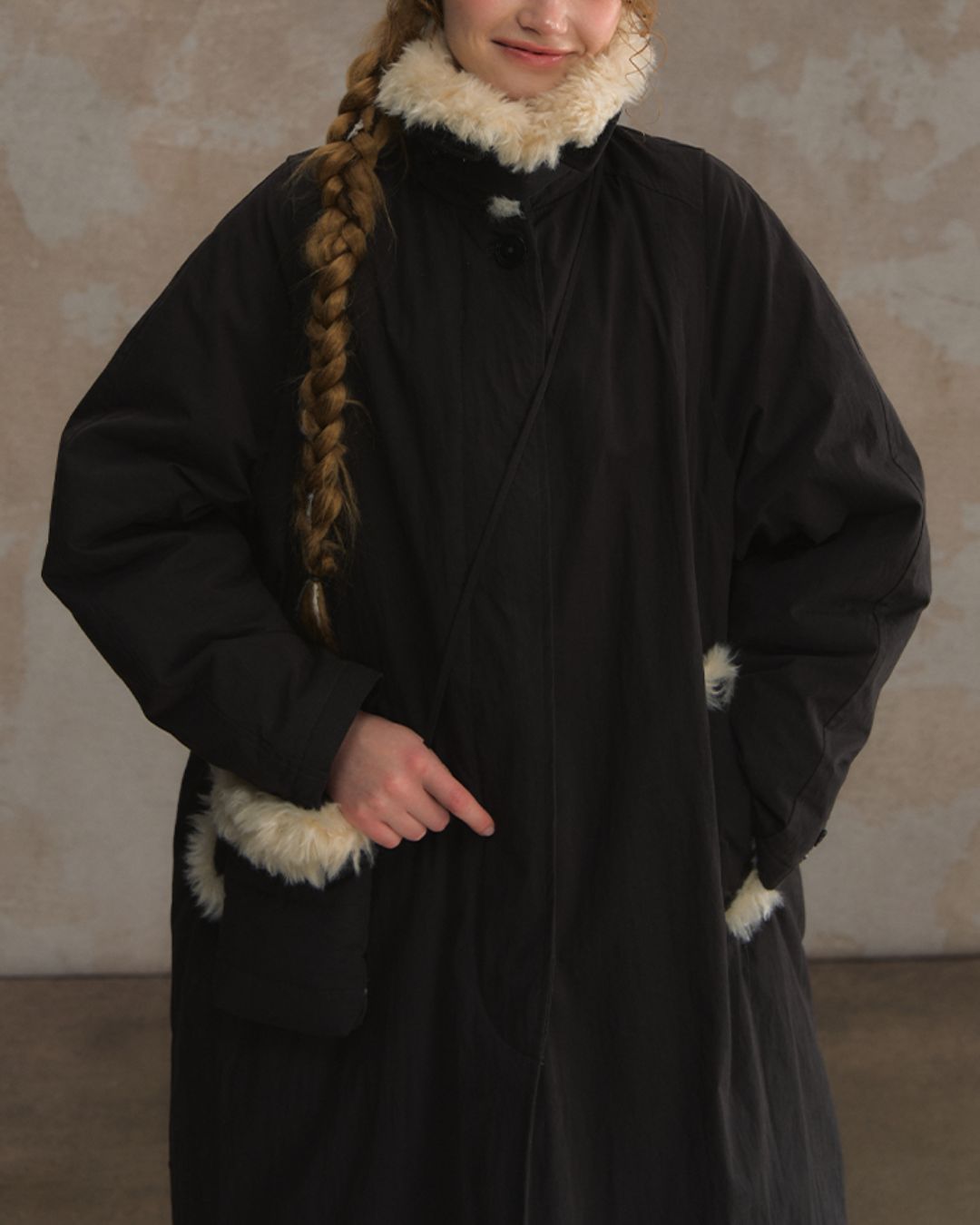 Fur Detail Long Down Coat　CT024