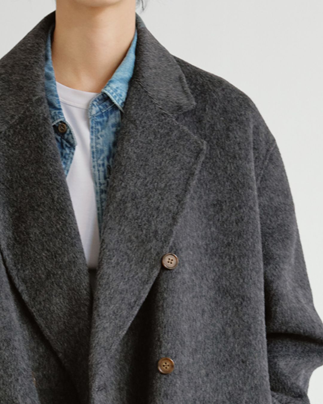 Woolly Double-breasted Coat　CT003