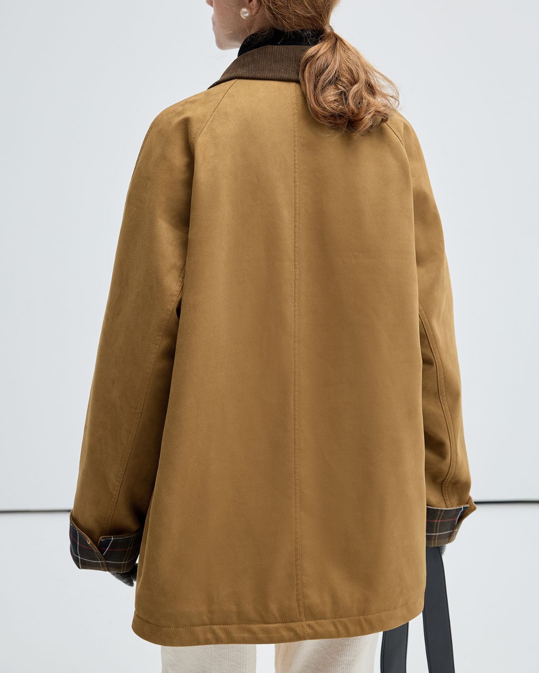 Contrast Color Suede Quilted Jacket　JK075