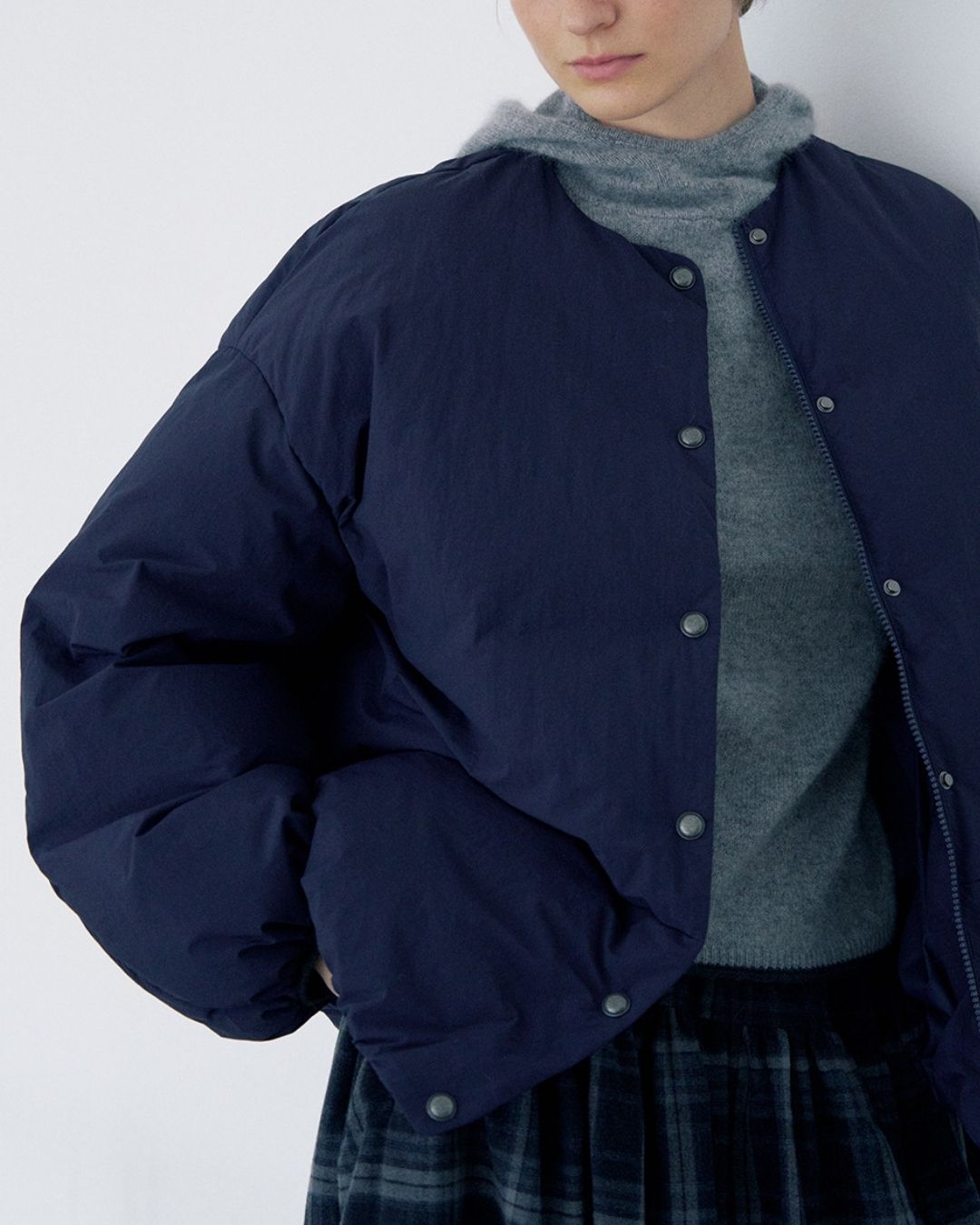 Detachable Scarf Puffer Down Jacket　JK080