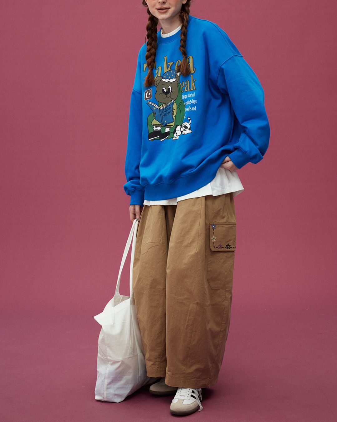 Floral Pocket Wide Leg Pants　PT002