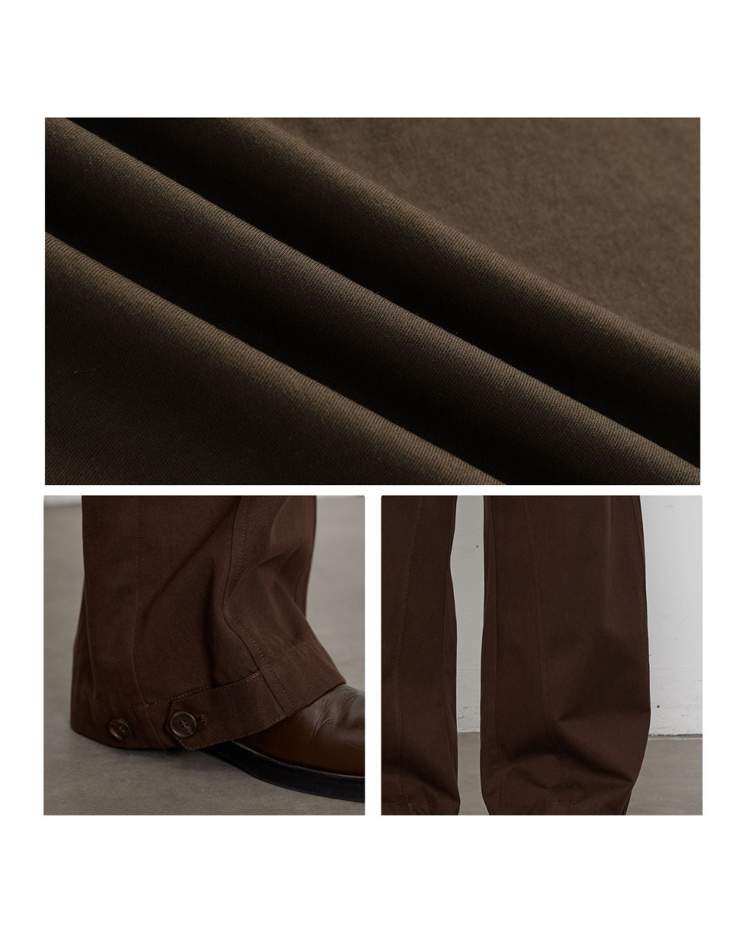 Curve Wide Adjustable Button Pants　PT021