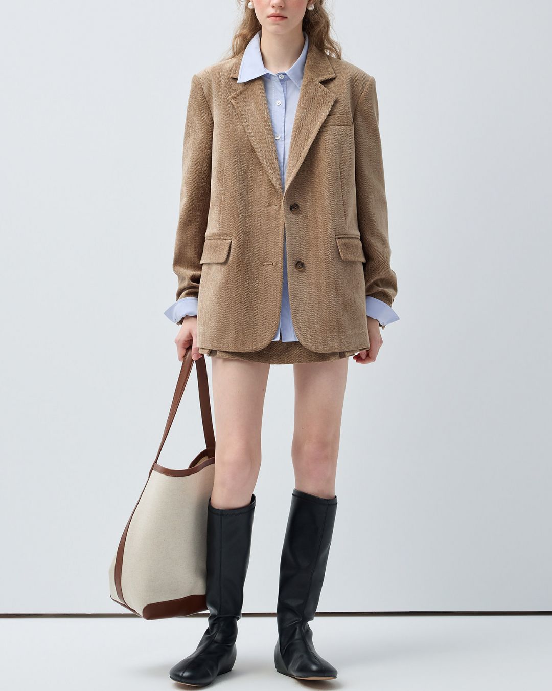 Herringbone Tailored Jacket ＆ Shorts　JK085