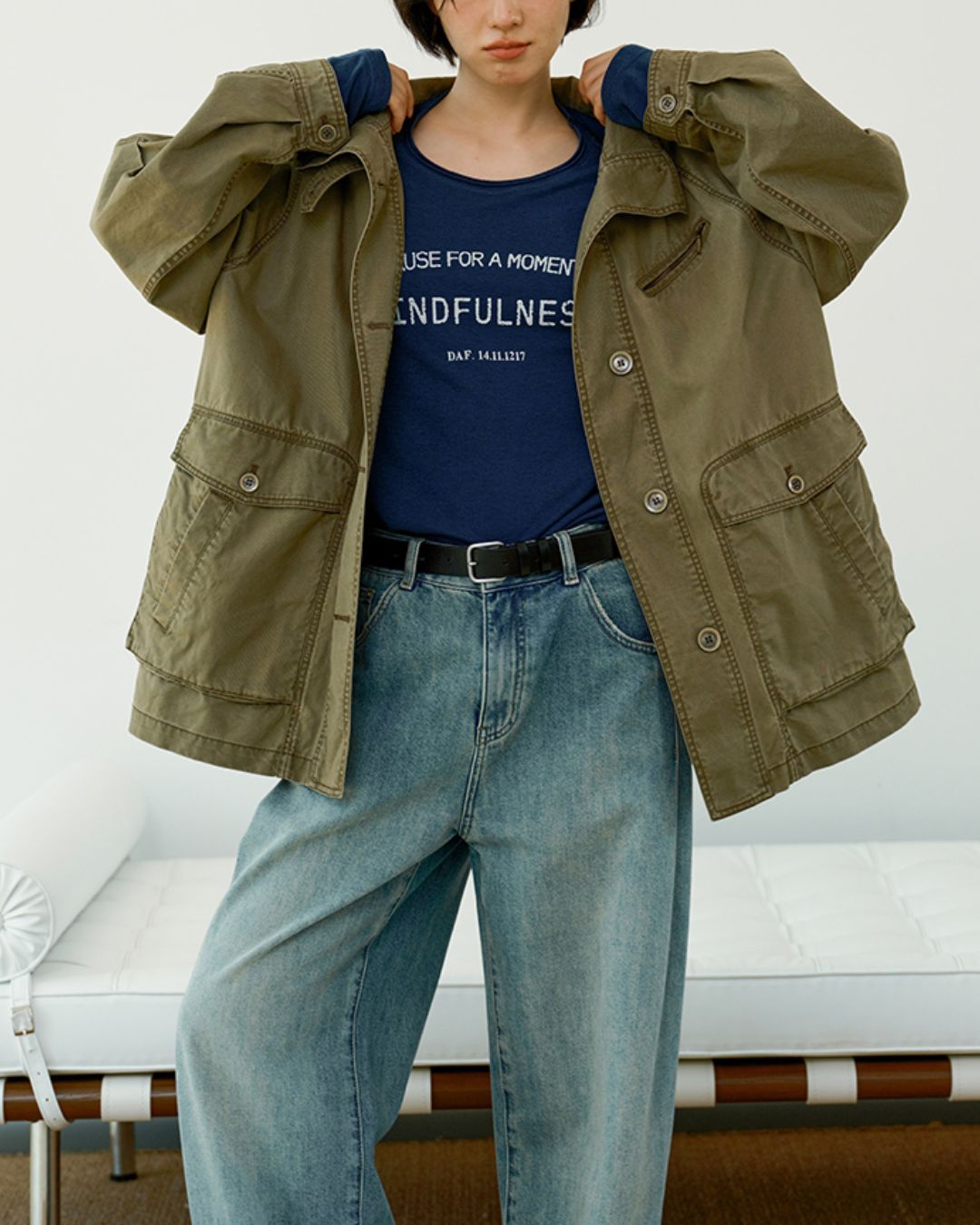 Washed Cotton Work Jacket　JK024