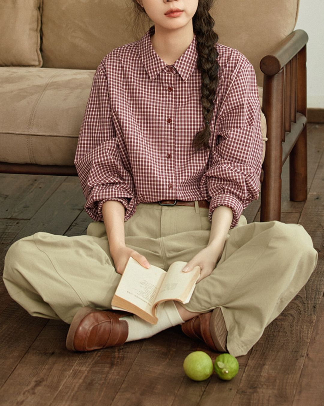 Tucked Wide Curve Pants　PT032