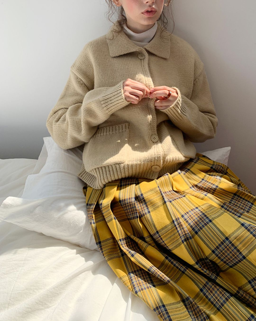 Retro Button Knit Cardigan　KN004