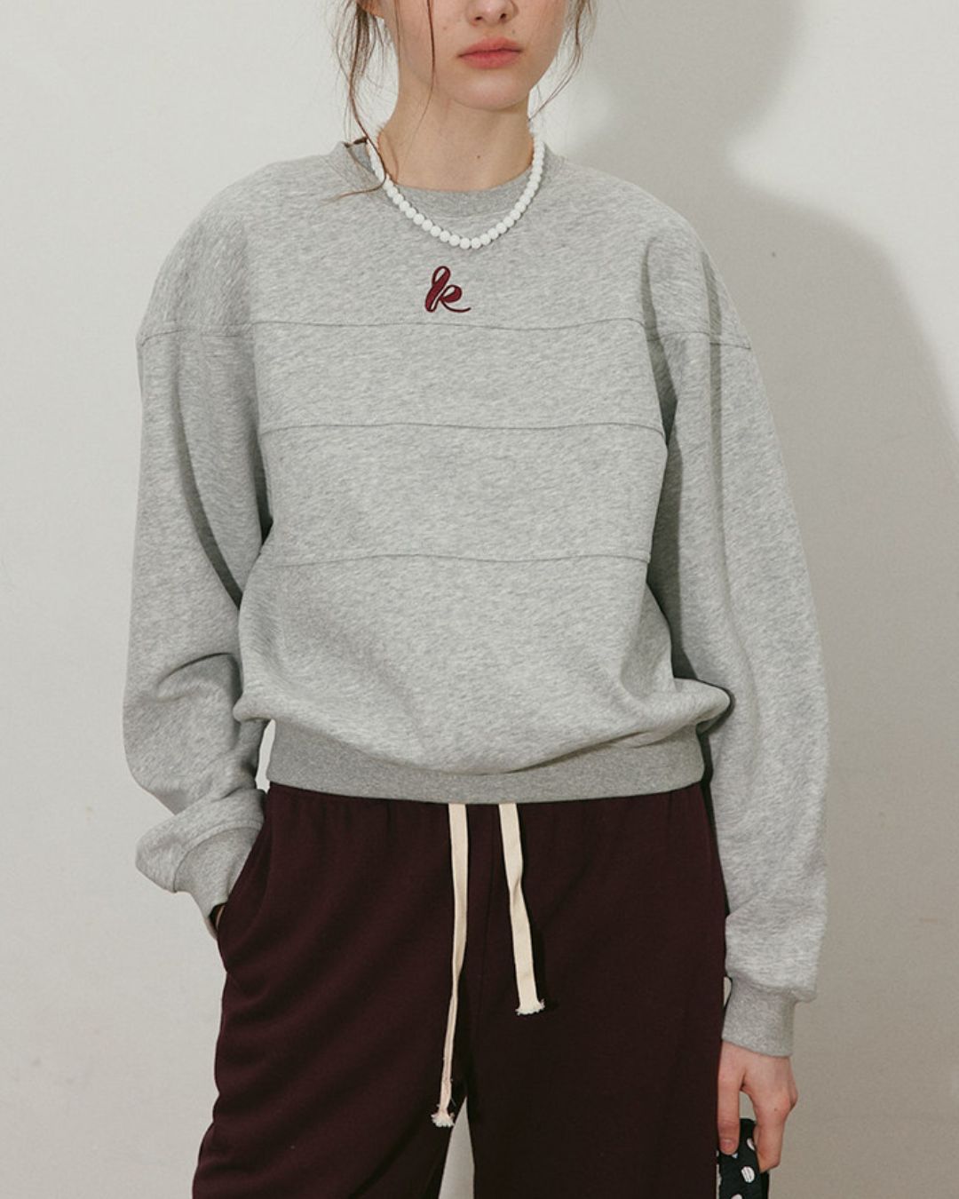 Stitch Line Cropped Sweat　SW013