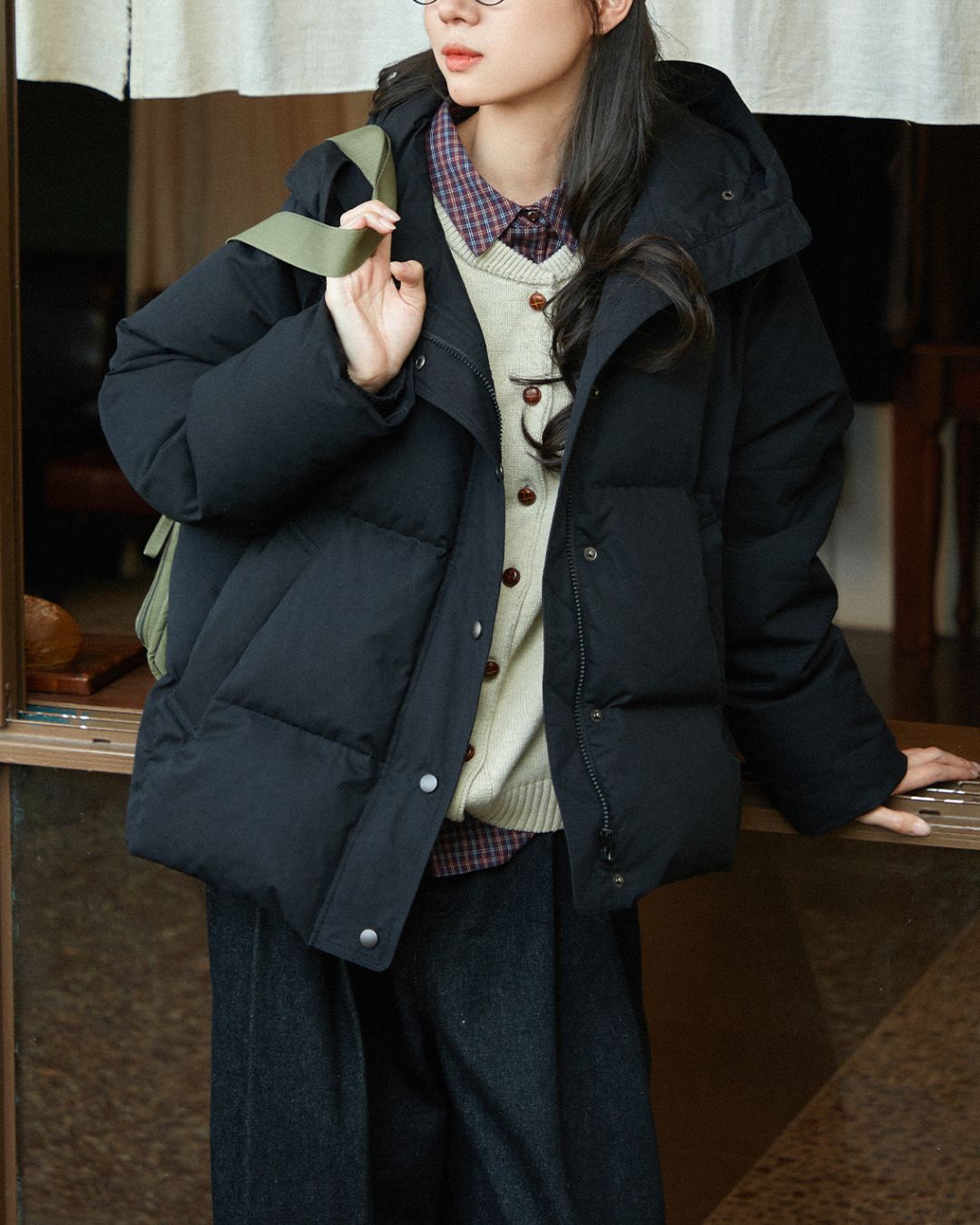 Casual Hooded Down Jacket　JK063