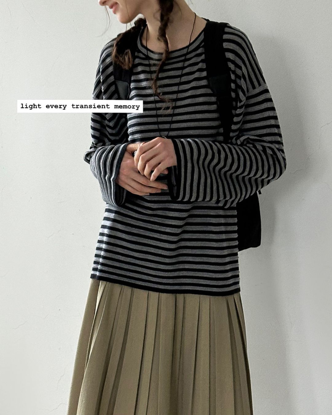 Striped Knit T-shirt　KN018