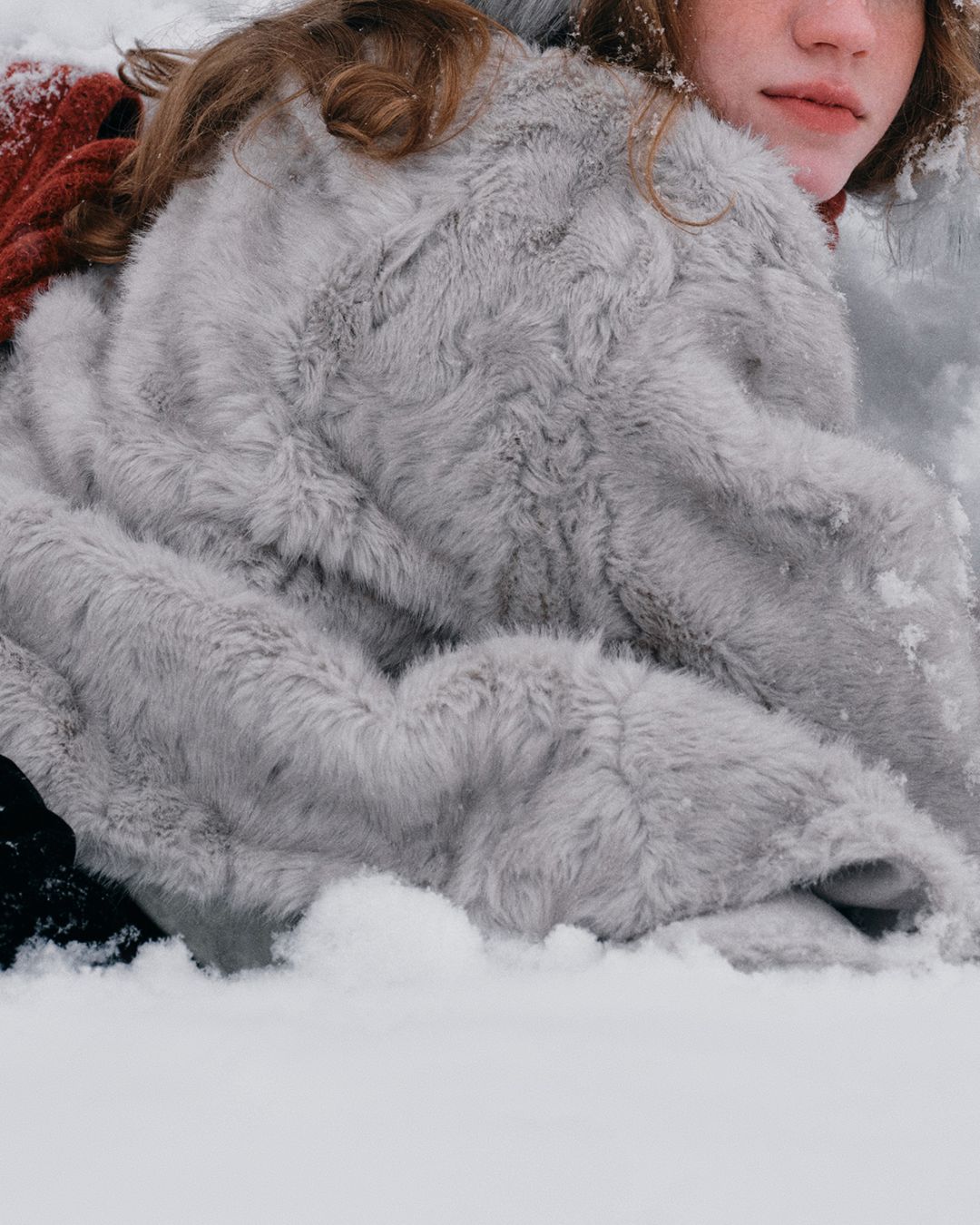 Faux Fur Colorful Button Jacket　JK076