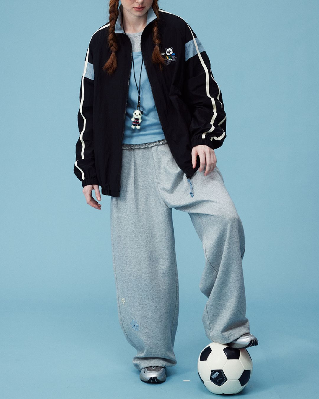 Floral Drawstring Wide Pants　PT001