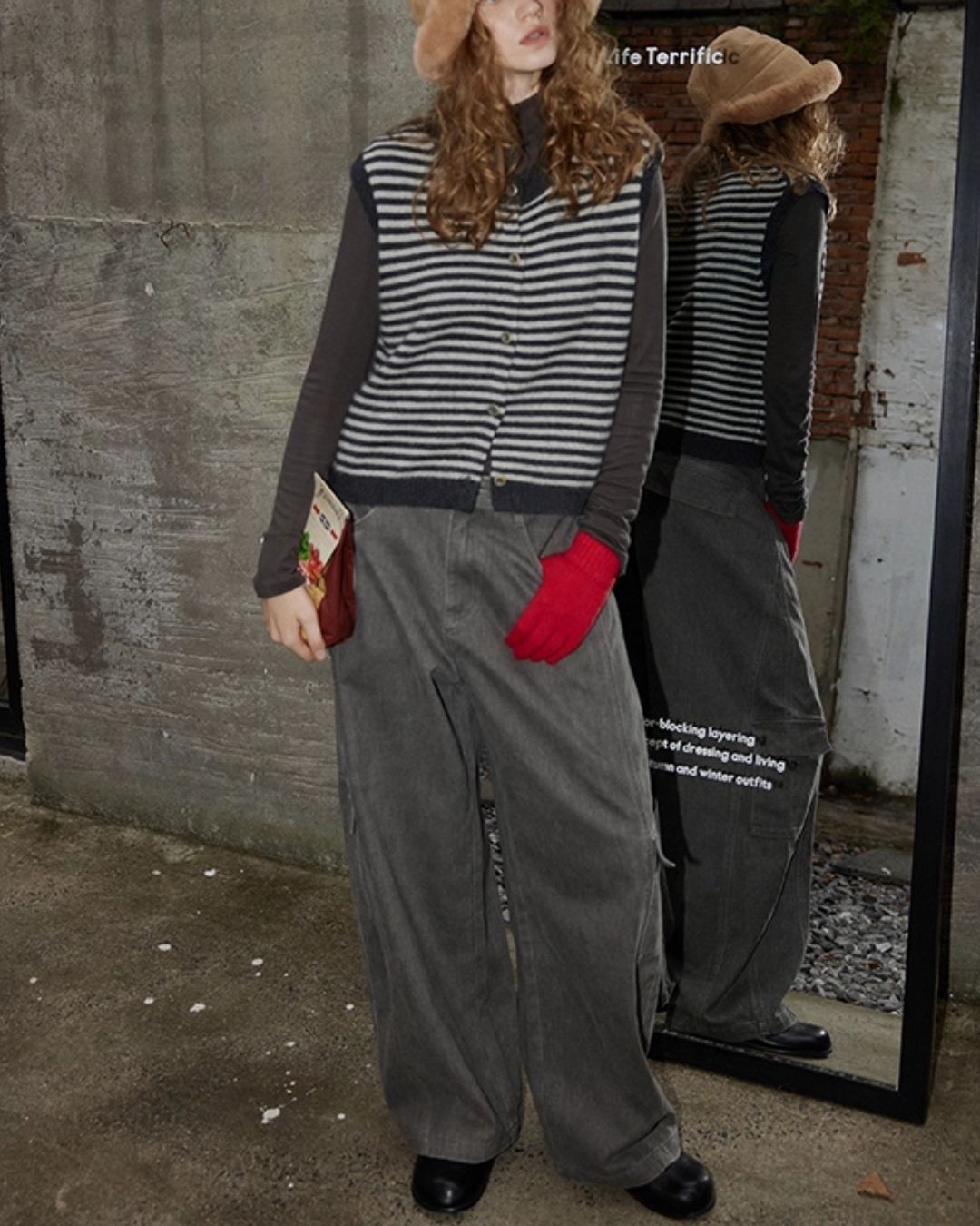 Work Denim Wide Pants　DP008