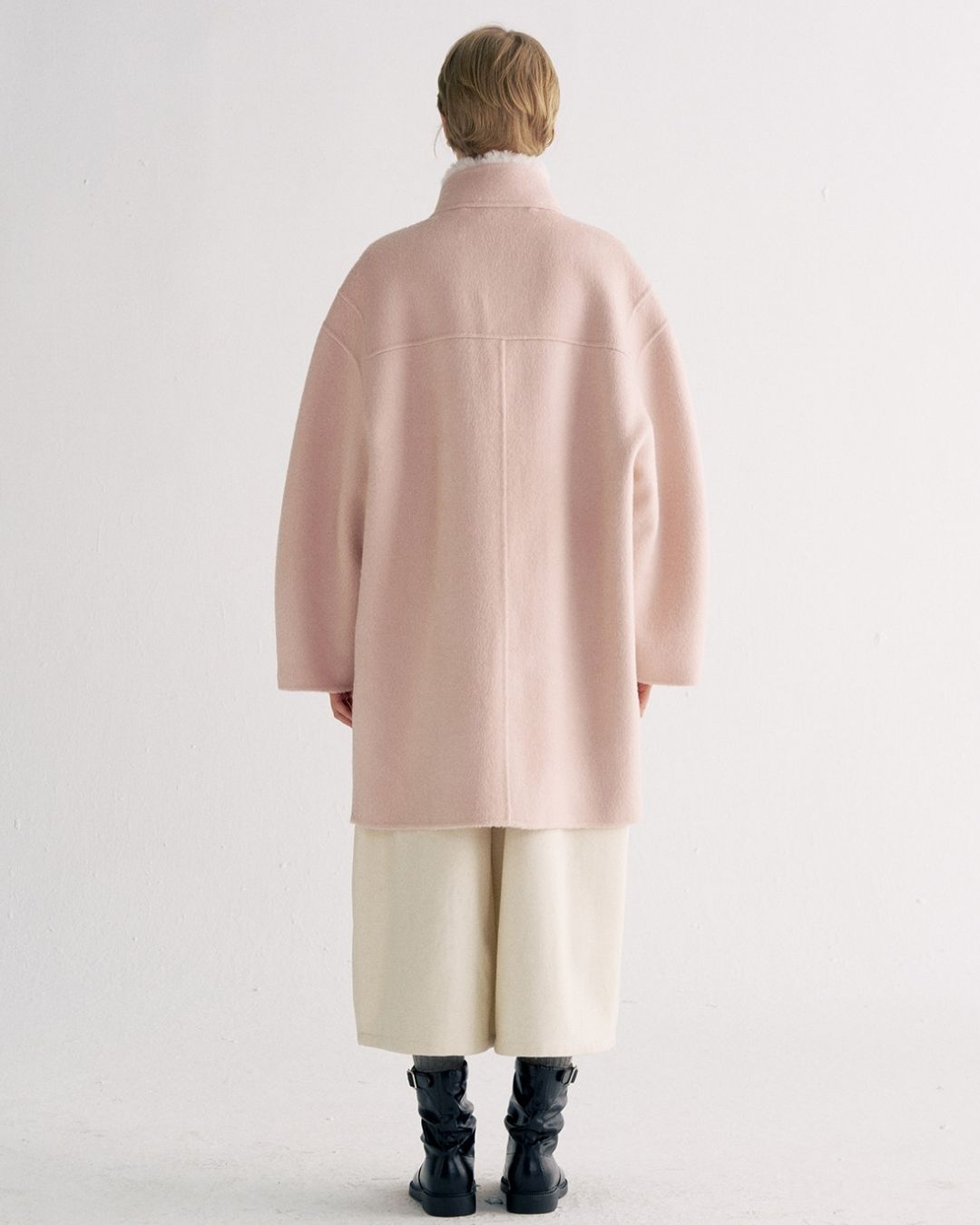 Stand Collar Duffle Check Coat　CT031