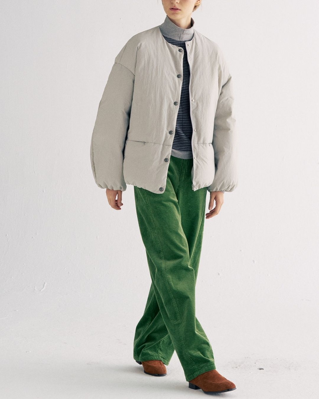 Detachable Scarf Puffer Down Jacket　JK080