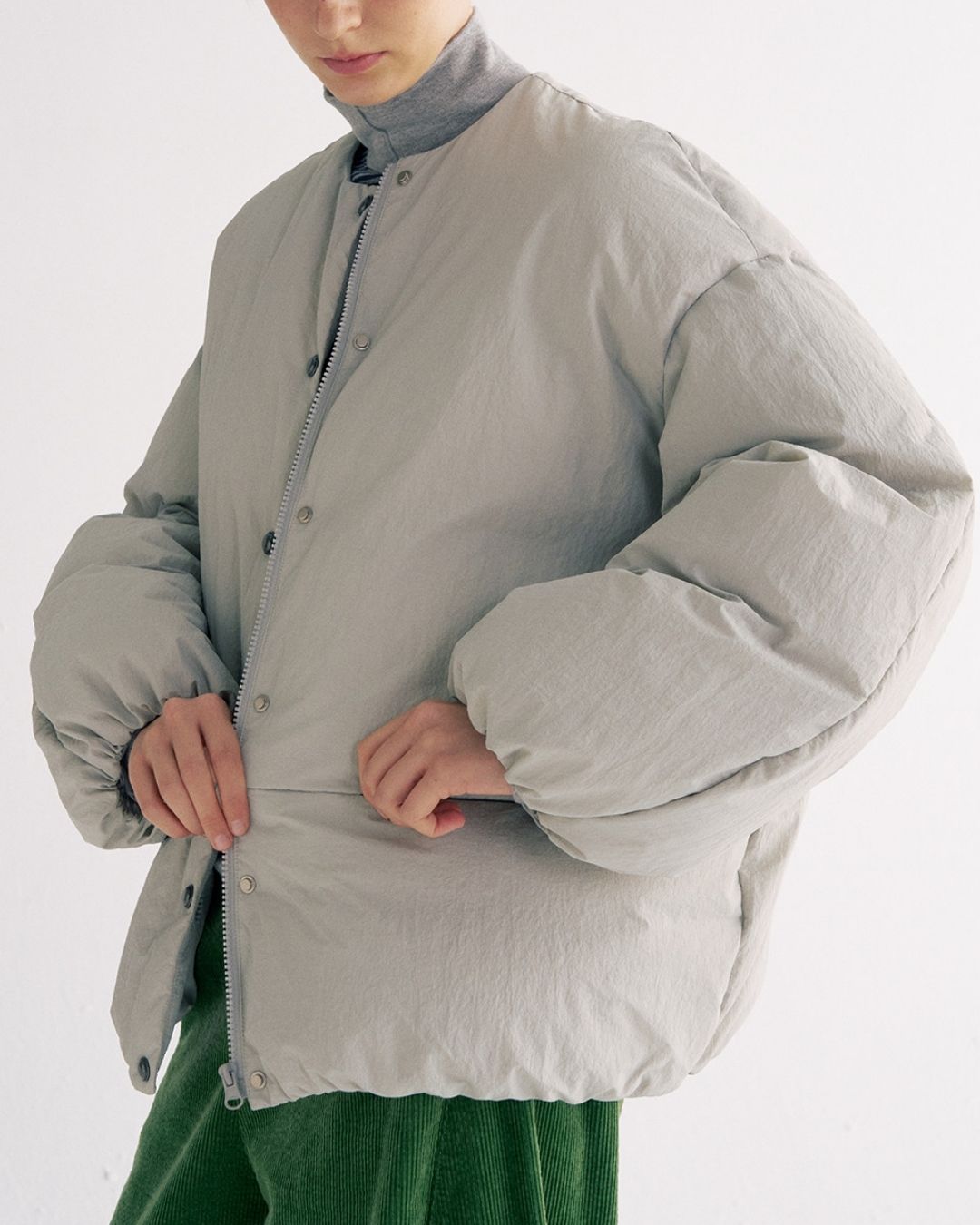 Detachable Scarf Puffer Down Jacket　JK080