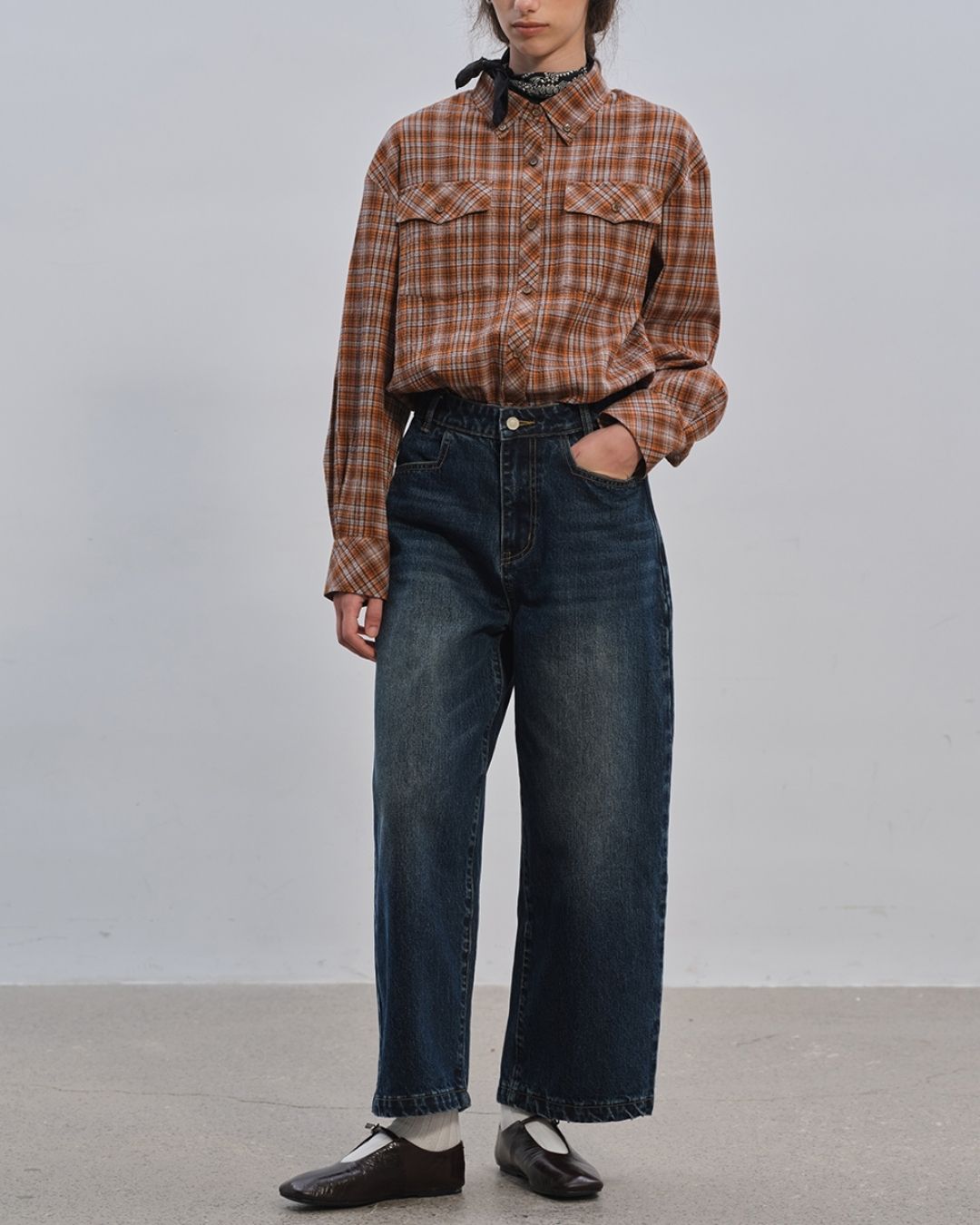 Retro Check Loose Shirt　LS024