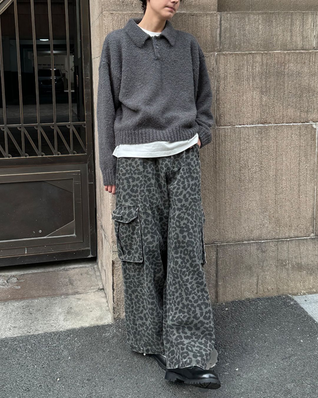 Boucle Polo Collar Knit　KN013