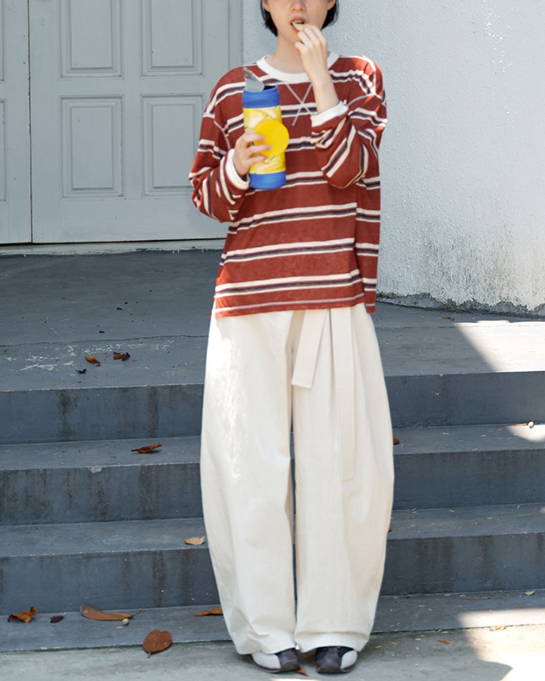 Border Relaxed T-shirt　LT006