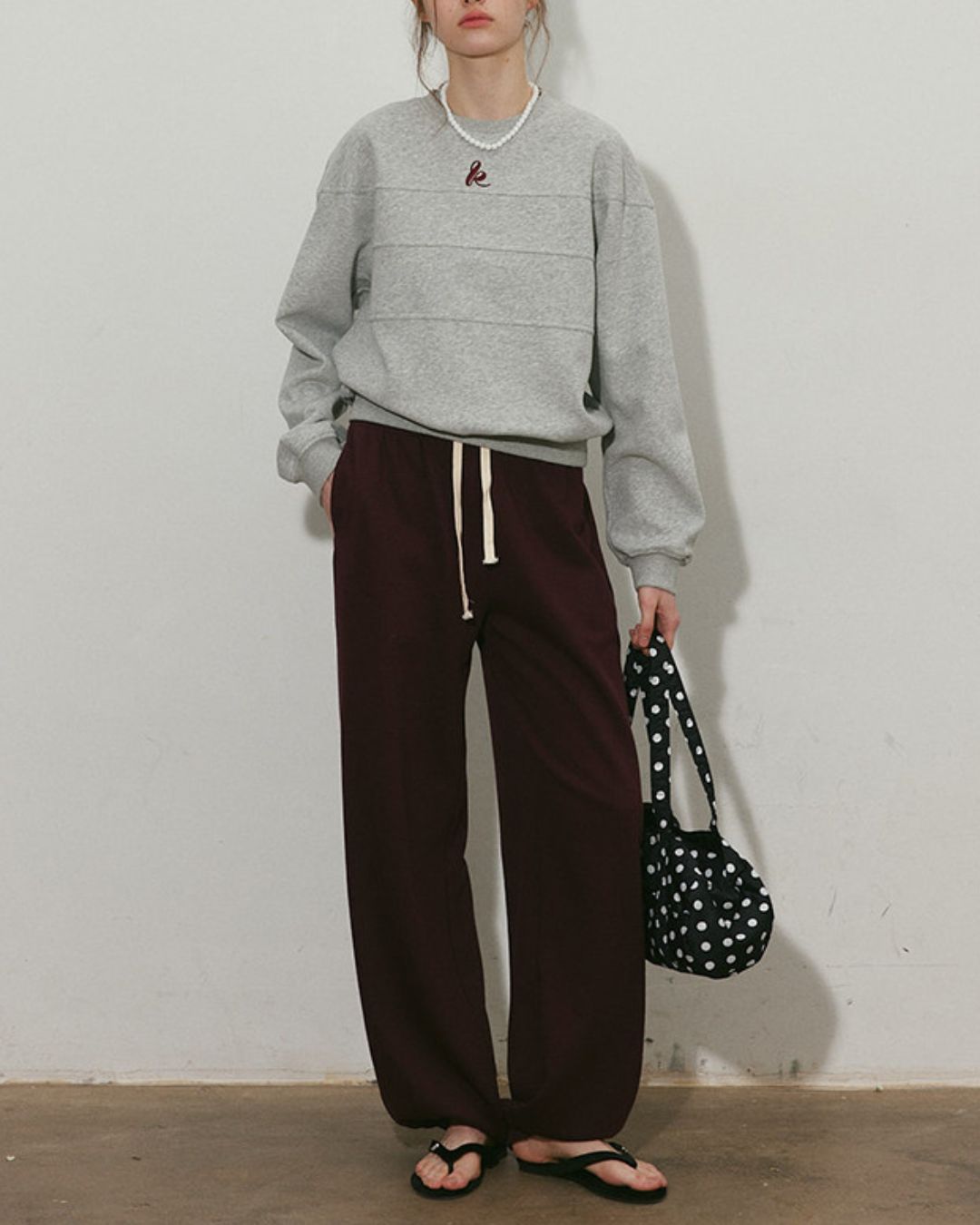 Stitch Line Cropped Sweat　SW013