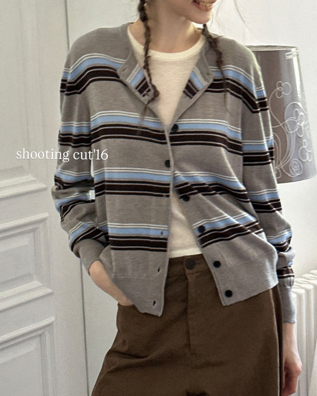 Border Knit Cardigan　KN021