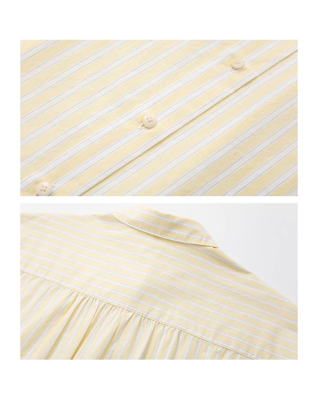 Round-collar Loose Striped Shirt　LS063