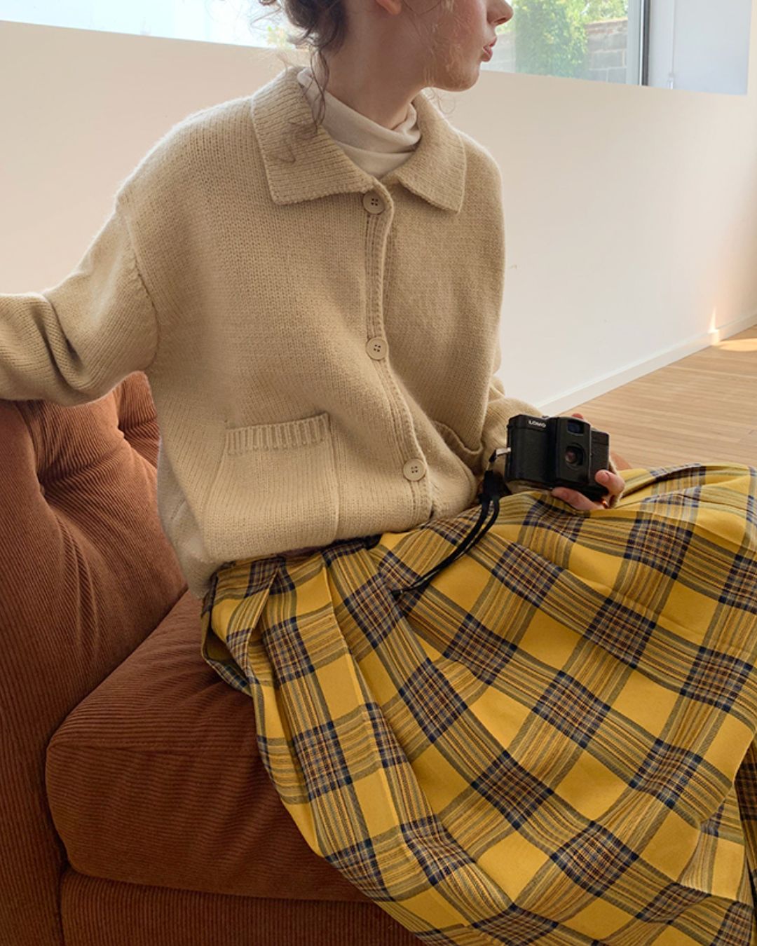 Retro Button Knit Cardigan　KN004