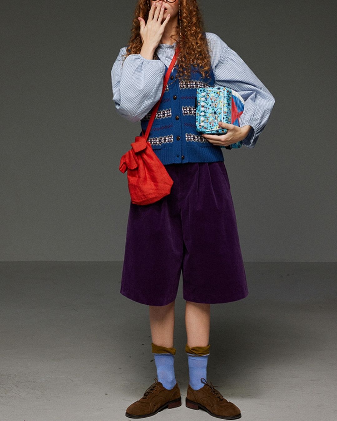 Corduroy Wide Half Pants　PT015