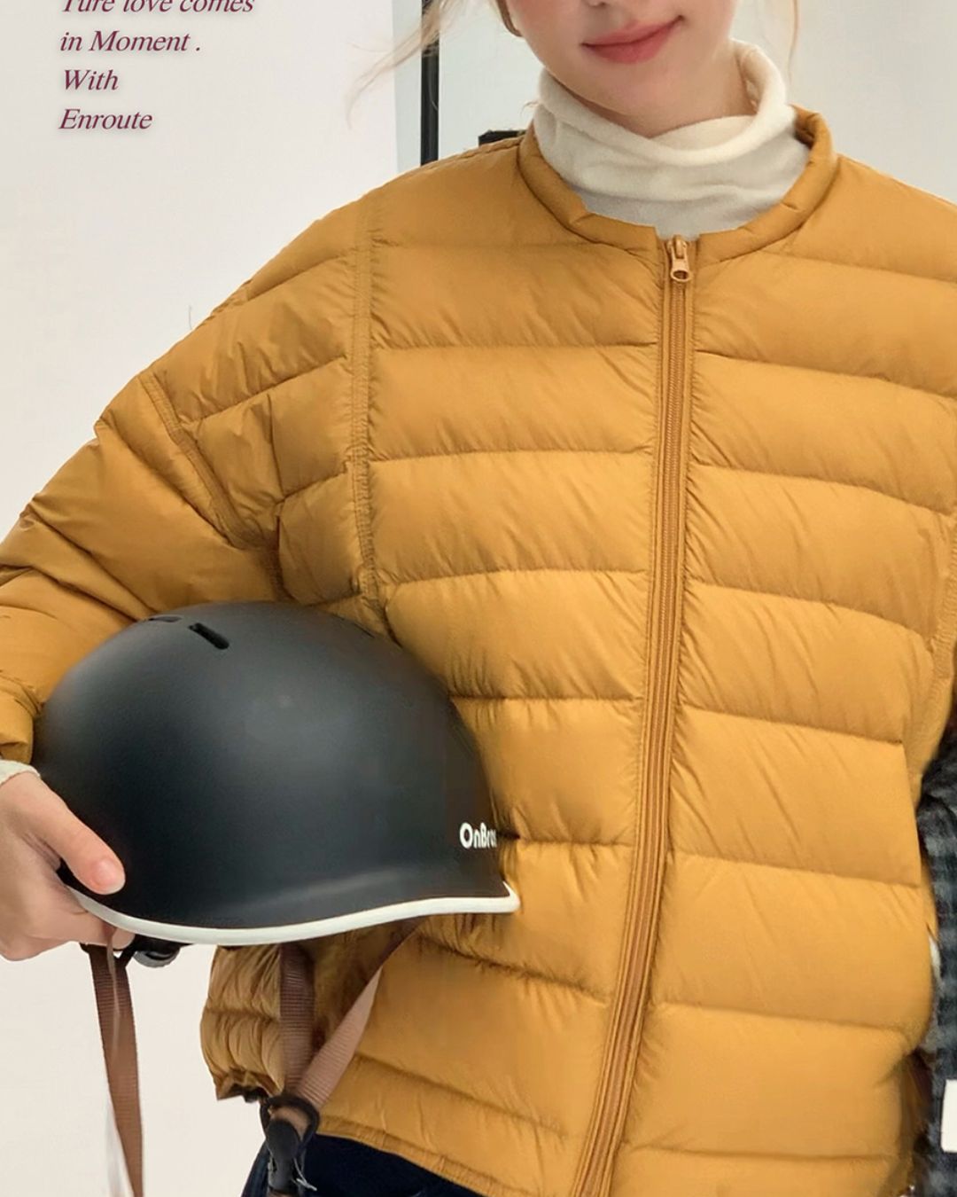 No-collar Drop Shoulder Down Jacket　JK068