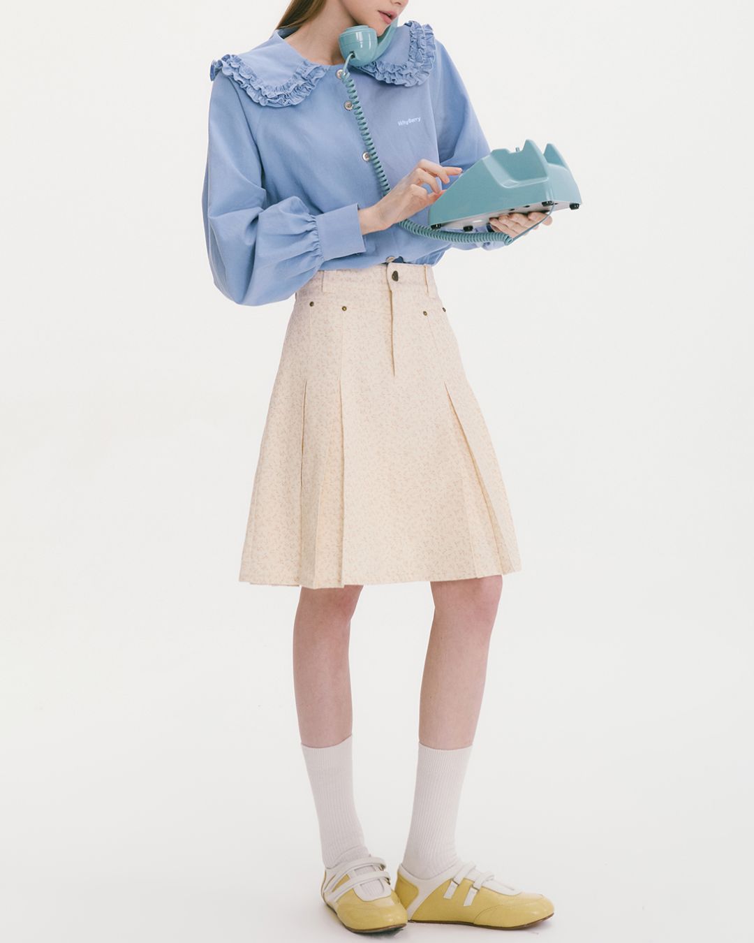 Frilled Big Collar Shirt　LS023